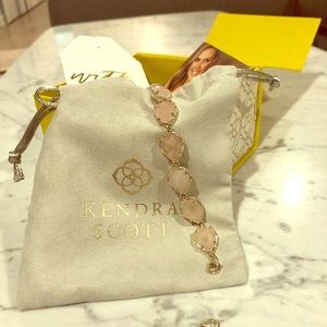 Kendra Scott Gold/ Rose Quartz Brynn Bracelet